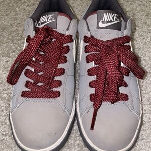 Nike NYX Blazer Gray and Maroon Sneakers, Size 4Y